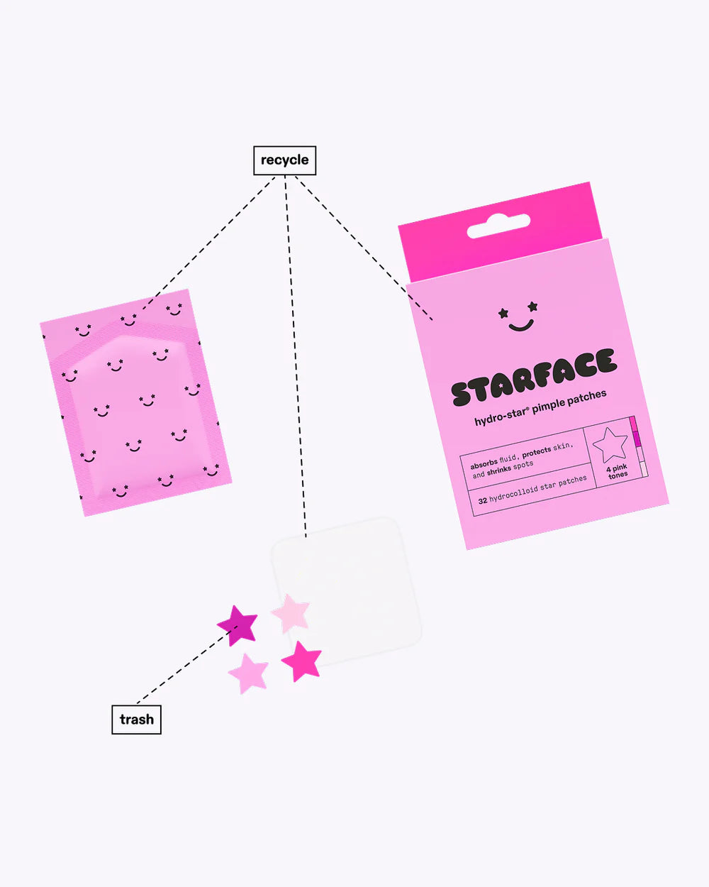 Starface - Pink Star Pimple Patches
